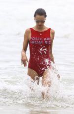 ALESSANDRA AMBROSIO in Swimsuit at a Beach in Florianopolis 12/30/2017