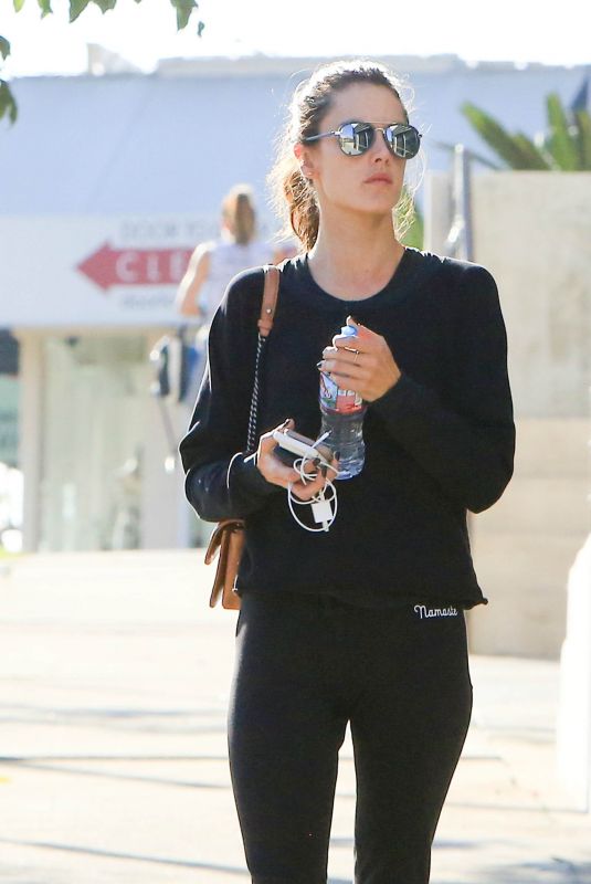 ALESSANDRA AMBROSIO Out and About in Brentwood 12/14/2017
