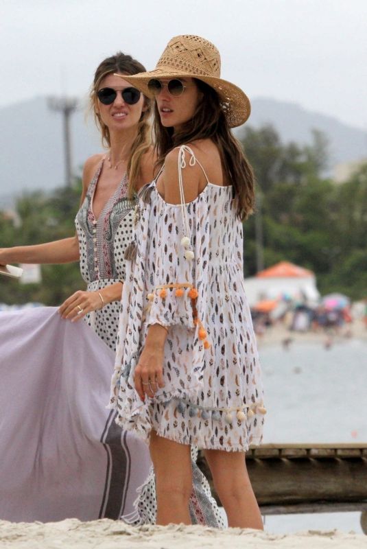 ALESSANDRA AMBROSIO Out at Jurere Beach in Florianopolis 12/27/2017