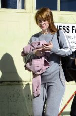 ALICE EVE Shows New Strawberry Blonde Haircut in Los Angeles 12/22/2017