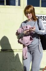 ALICE EVE Shows New Strawberry Blonde Haircut in Los Angeles 12/22/2017