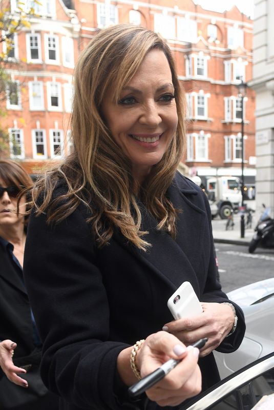 ALLISON JANNEY Leaves BBC Radio 2 in London 12/14/2017