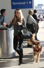 AMANDA SEYFRIED and Her Dog at LAX Airport in Los Angeles 11/27/2017