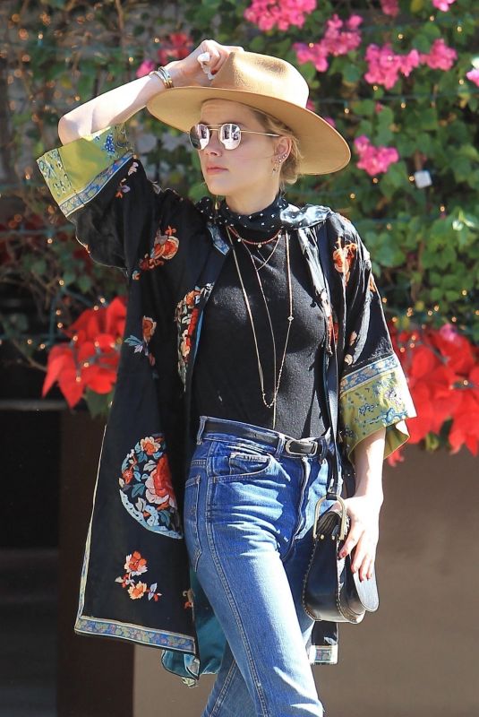 AMBER HEARD Out in Beverly Hills 12/04/2017