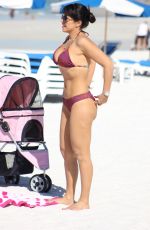 ANDREA CALLE in Bikini at a Beach in Miami 12/23/2017