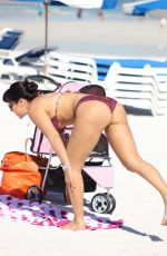 ANDREA CALLE in Bikini at a Beach in Miami 12/23/2017
