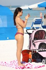 ANDREA CALLE in Bikini at a Beach in Miami 12/23/2017