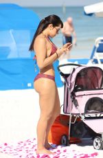ANDREA CALLE in Bikini at a Beach in Miami 12/23/2017