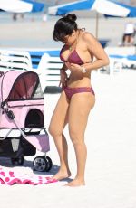 ANDREA CALLE in Bikini at a Beach in Miami 12/23/2017