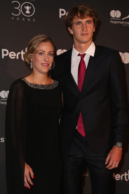 ANGELIQUE KERBER and Alexander Zverev at Hopman Cup New Years Eve Players Ball in Perth 12/31/2017