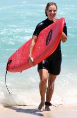 ANGELIQUE KERBER Surfing at Trigg Beach in Perth 12/30/2017