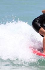 ANGELIQUE KERBER Surfing at Trigg Beach in Perth 12/30/2017