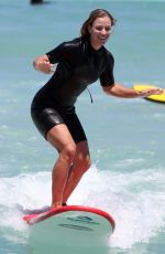 ANGELIQUE KERBER Surfing at Trigg Beach in Perth 12/30/2017