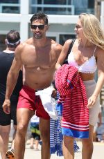 ANNA HEINRICH and Tim Robards at Bondi Beach in Sydney 12/27/2017