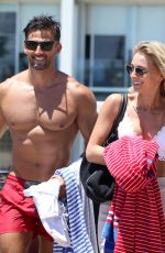 ANNA HEINRICH and Tim Robards at Bondi Beach in Sydney 12/27/2017
