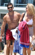 ANNA HEINRICH and Tim Robards at Bondi Beach in Sydney 12/27/2017