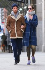 ANNE HATHAWAY and Adam Shulman Heading to a Gym in New York 12/06/2017