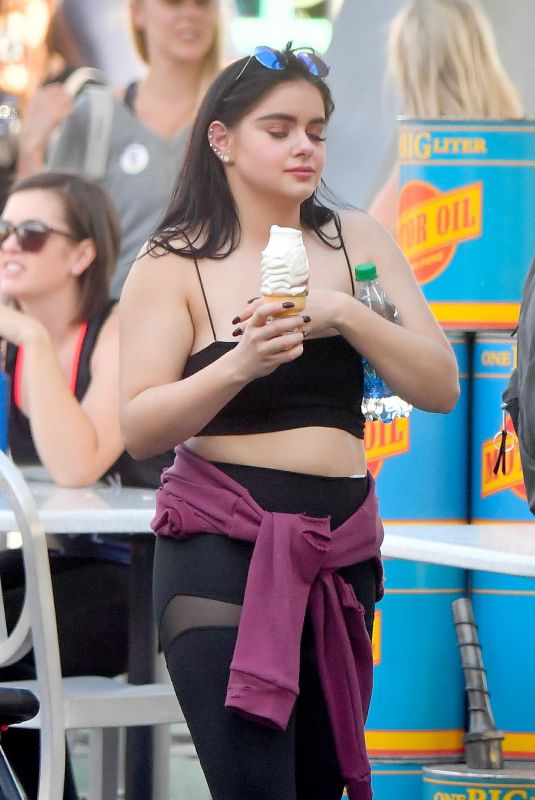 ARIEL WINTER Out for Ice Cream at Disneyland in Anaheim 12/09/2017