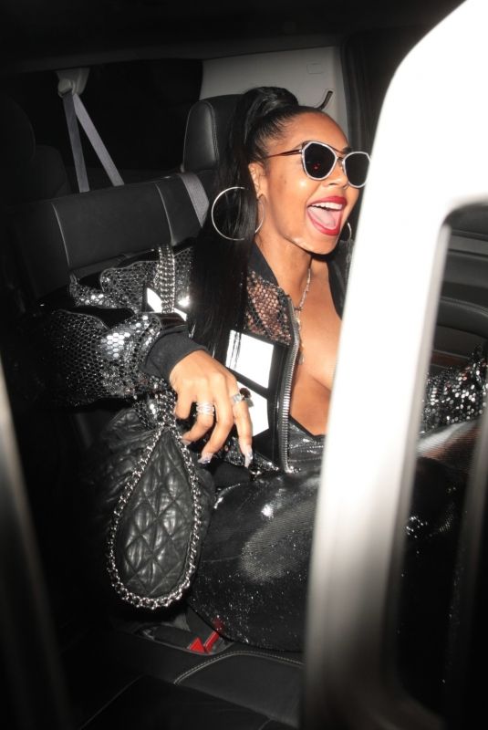 ASHANTI Arrives at a Party at Delilah in West Hollywood 12/17/2017