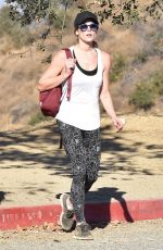 ASHLEY GREENE and Paul Khoury Out Hikking in Hollywood Hills 12/01/2017