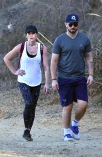 ASHLEY GREENE and Paul Khoury Out Hikking in Hollywood Hills 12/01/2017