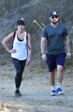 ASHLEY GREENE and Paul Khoury Out Hikking in Hollywood Hills 12/01/2017