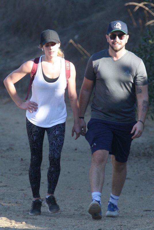 ASHLEY GREENE and Paul Khoury Out Hikking in Hollywood Hills 12/01/2017