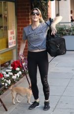 ASHLEY GREENE Out with Her Dog in Beverly HIlls 12/14/2017