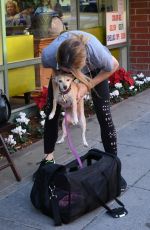 ASHLEY GREENE Out with Her Dog in Beverly HIlls 12/14/2017