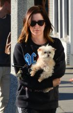ASHLEY TISDALE Out with Her Dog in Venice Beach 12/19/2017
