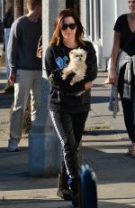 ASHLEY TISDALE Out with Her Dog in Venice Beach 12/19/2017