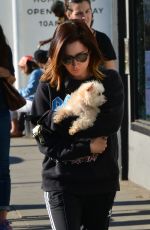 ASHLEY TISDALE Out with Her Dog in Venice Beach 12/19/2017