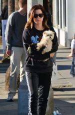 ASHLEY TISDALE Out with Her Dog in Venice Beach 12/19/2017