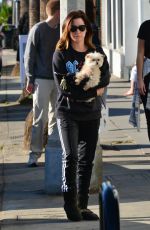 ASHLEY TISDALE Out with Her Dog in Venice Beach 12/19/2017