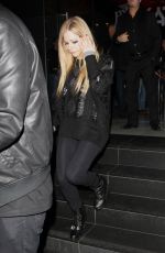 AVRIL LAVIGNE Leaves Katsuya in Los Angeles 12/09/2017