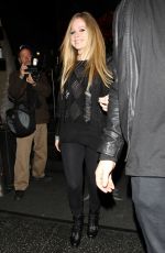 AVRIL LAVIGNE Leaves Katsuya Restaurant in Los Angeles 12/09/2017