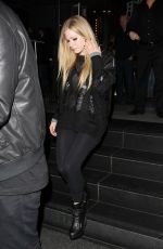 AVRIL LAVIGNE Leaves Katsuya Restaurant in Los Angeles 12/09/2017