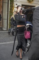 BELEN RODRIGUEZ Leaves Her Hotel in Rome 12/02/2017