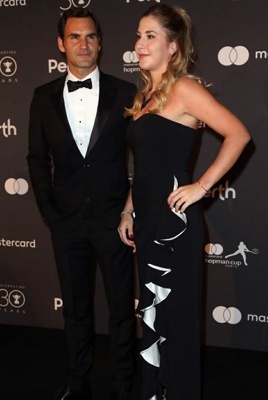 BELINDA BENCIC and Roger Federer at Hopman Cup New Years Eve Players Ball in Perth 12/31/2017