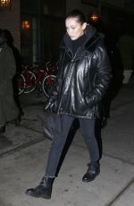 BELLA HADID Arrives at Her Apartment in New York 12/14/2017