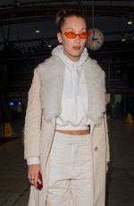 BELLA HADID at Heathrow Airport in London 12/07/2017