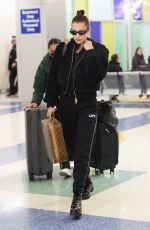 BELLA HADID at JFK Airport in New York 12/10/2017