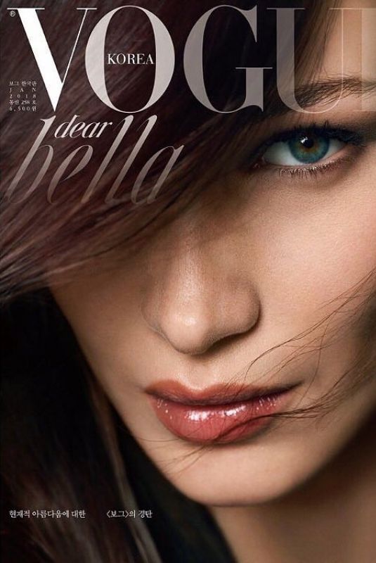 BELLA HADID for Vogue Magazine, Korea January 2018