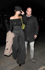 BELLA HADID Leaves China Tang Restaurant  in London 12/07/2017