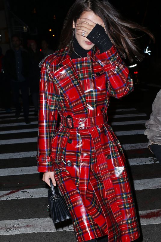 BELLA HADID Out and About in New York 11/29/2017