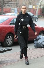 BELLA HADID Out and About in New York 12/17/2017