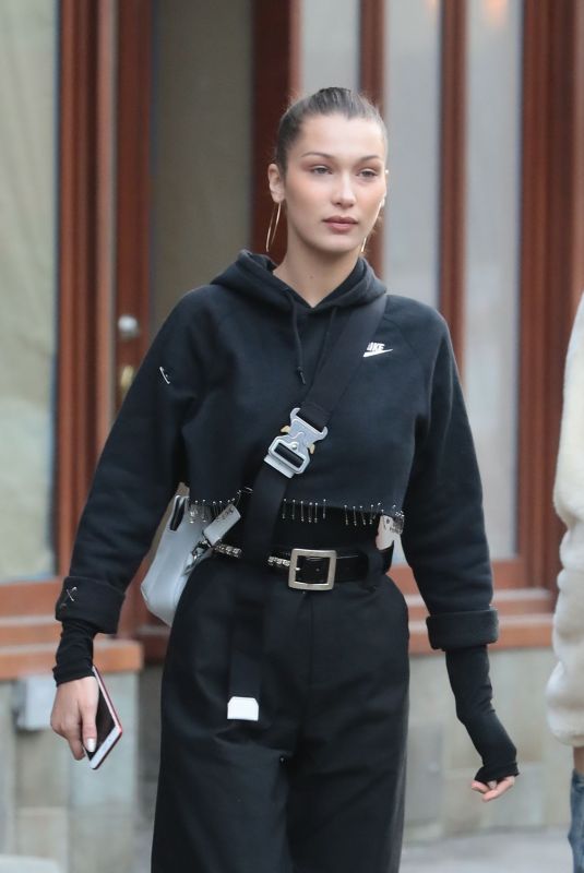 BELLA HADID Out and About in New York 12/17/2017