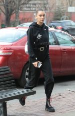 BELLA HADID Out and About in New York 12/17/2017