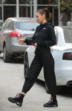 BELLA HADID Out and About in New York 12/17/2017