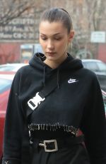 BELLA HADID Out and About in New York 12/17/2017